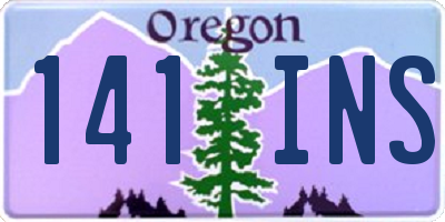 OR license plate 141INS