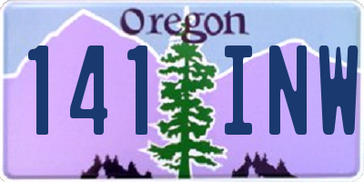 OR license plate 141INW