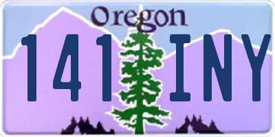 OR license plate 141INY