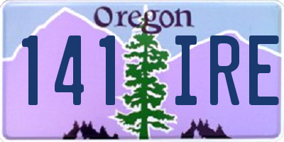 OR license plate 141IRE