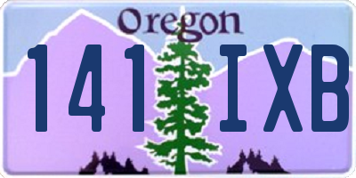 OR license plate 141IXB