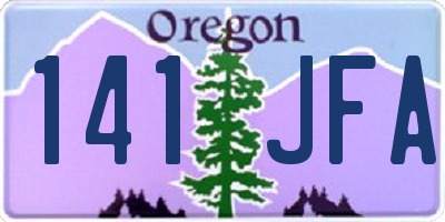 OR license plate 141JFA