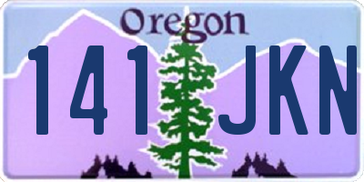 OR license plate 141JKN