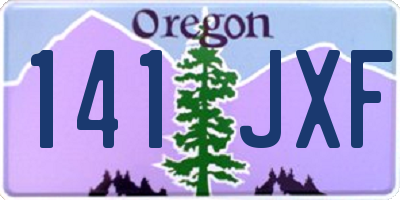 OR license plate 141JXF