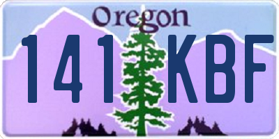 OR license plate 141KBF