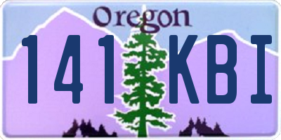 OR license plate 141KBI