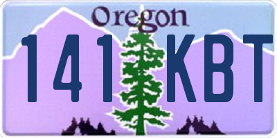 OR license plate 141KBT