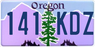 OR license plate 141KDZ