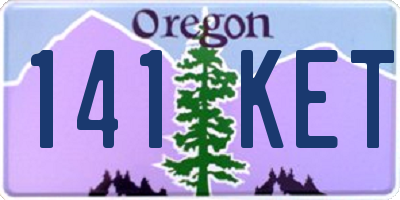 OR license plate 141KET