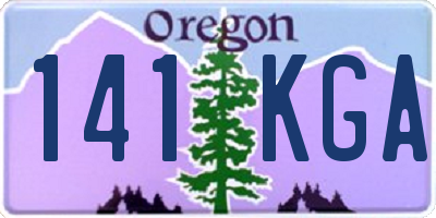 OR license plate 141KGA