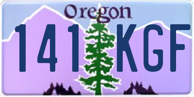 OR license plate 141KGF