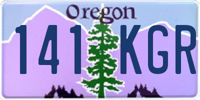 OR license plate 141KGR