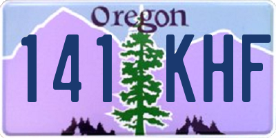 OR license plate 141KHF
