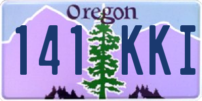 OR license plate 141KKI