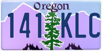OR license plate 141KLC