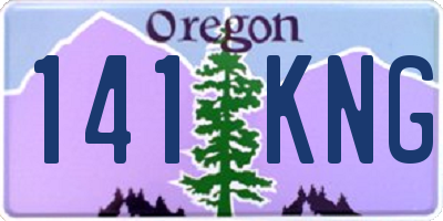 OR license plate 141KNG