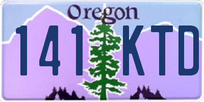 OR license plate 141KTD