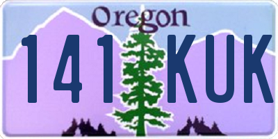 OR license plate 141KUK