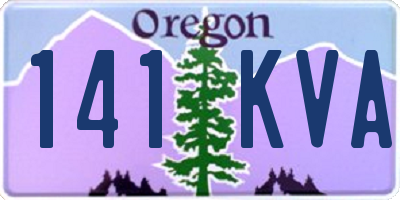 OR license plate 141KVA