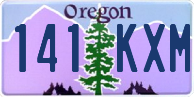 OR license plate 141KXM