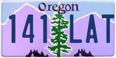 OR license plate 141LAT