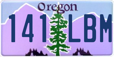 OR license plate 141LBM