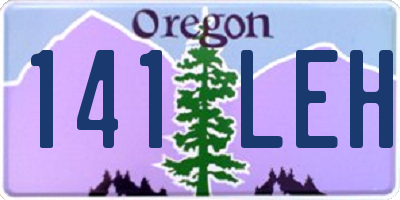 OR license plate 141LEH