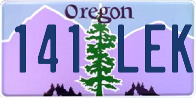 OR license plate 141LEK