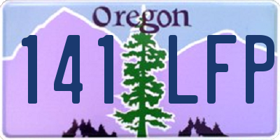 OR license plate 141LFP