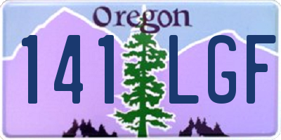 OR license plate 141LGF