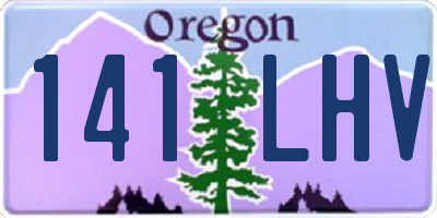 OR license plate 141LHV