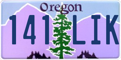 OR license plate 141LIK