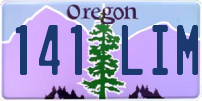 OR license plate 141LIM