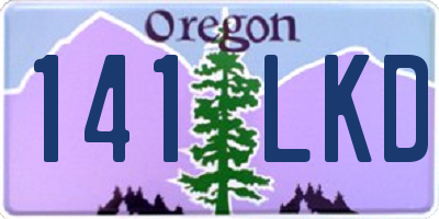 OR license plate 141LKD