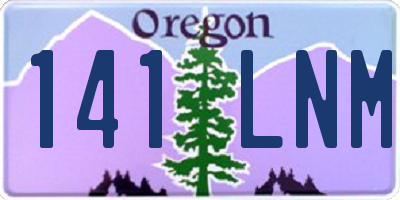 OR license plate 141LNM