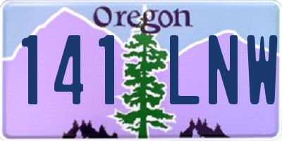OR license plate 141LNW