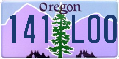 OR license plate 141LOO