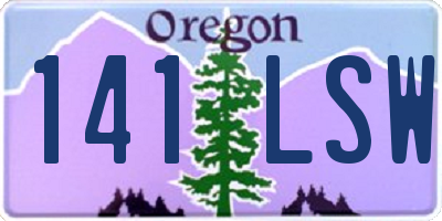 OR license plate 141LSW