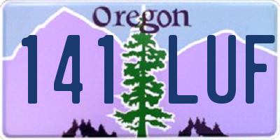 OR license plate 141LUF