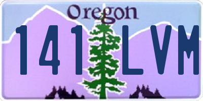 OR license plate 141LVM