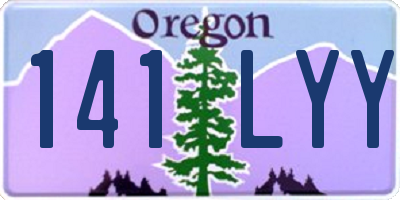 OR license plate 141LYY