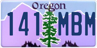 OR license plate 141MBM