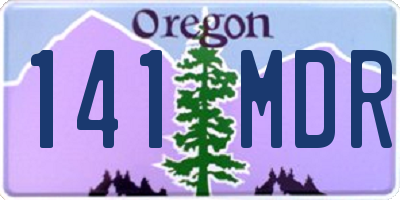 OR license plate 141MDR