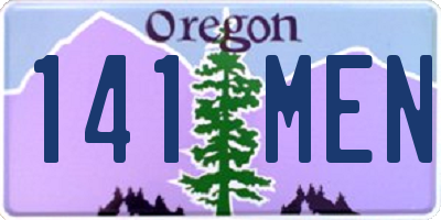OR license plate 141MEN
