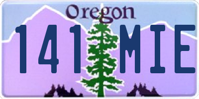 OR license plate 141MIE