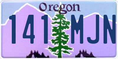 OR license plate 141MJN
