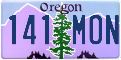 OR license plate 141MON