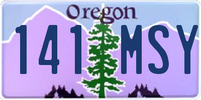 OR license plate 141MSY