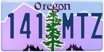 OR license plate 141MTZ