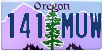 OR license plate 141MUW